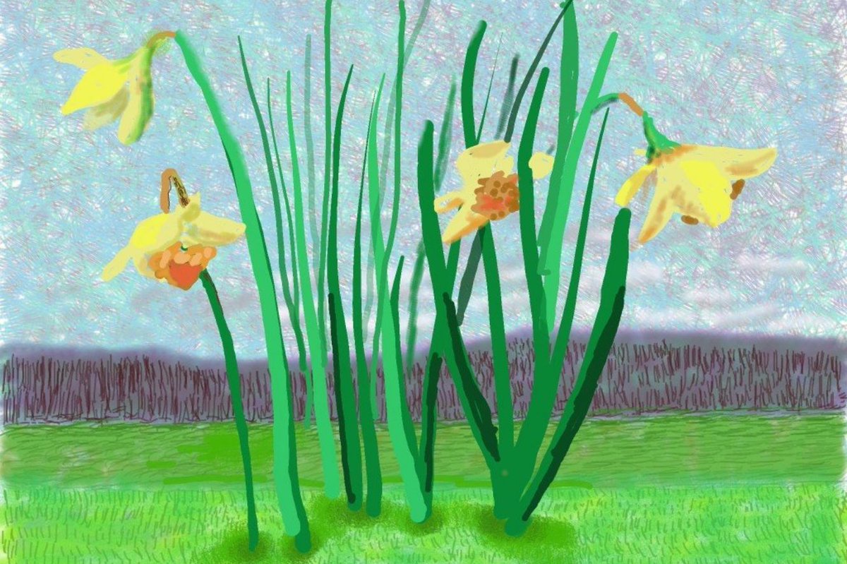 Francemagazine's tweet image. "Do Remember They Can't Cancel Spring" is the message from artist David Hockney who is capturing the season while on lockdown in Normandy. He is now sharing nine new paintings to cheer us up during these challenging times.
buff.ly/3417pFP