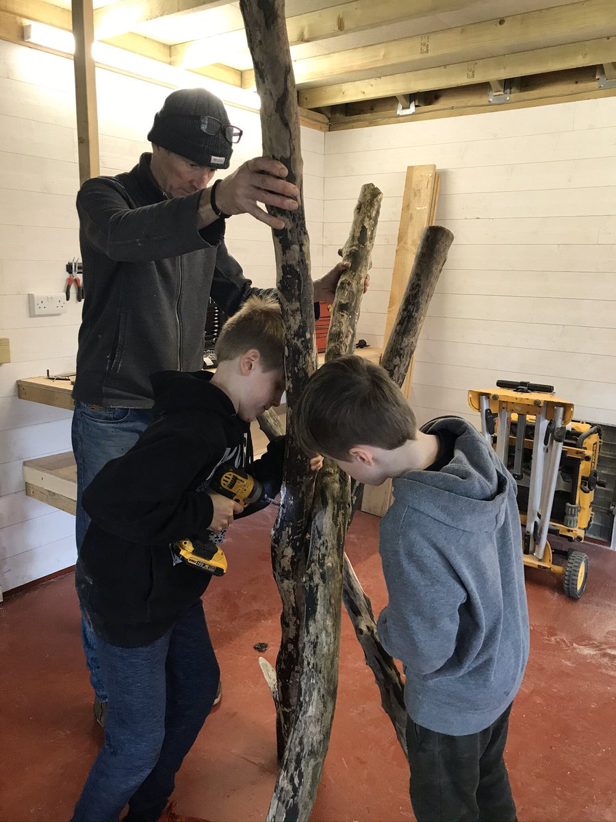 FionaGreenhalg1's tweet photo. @QES_Starting James has made a bird house with his Dad and brother from driftwood collected down by the river. We now have birds checking it out for their new home 🐣 https://t.co/93KYmFVQZ0
