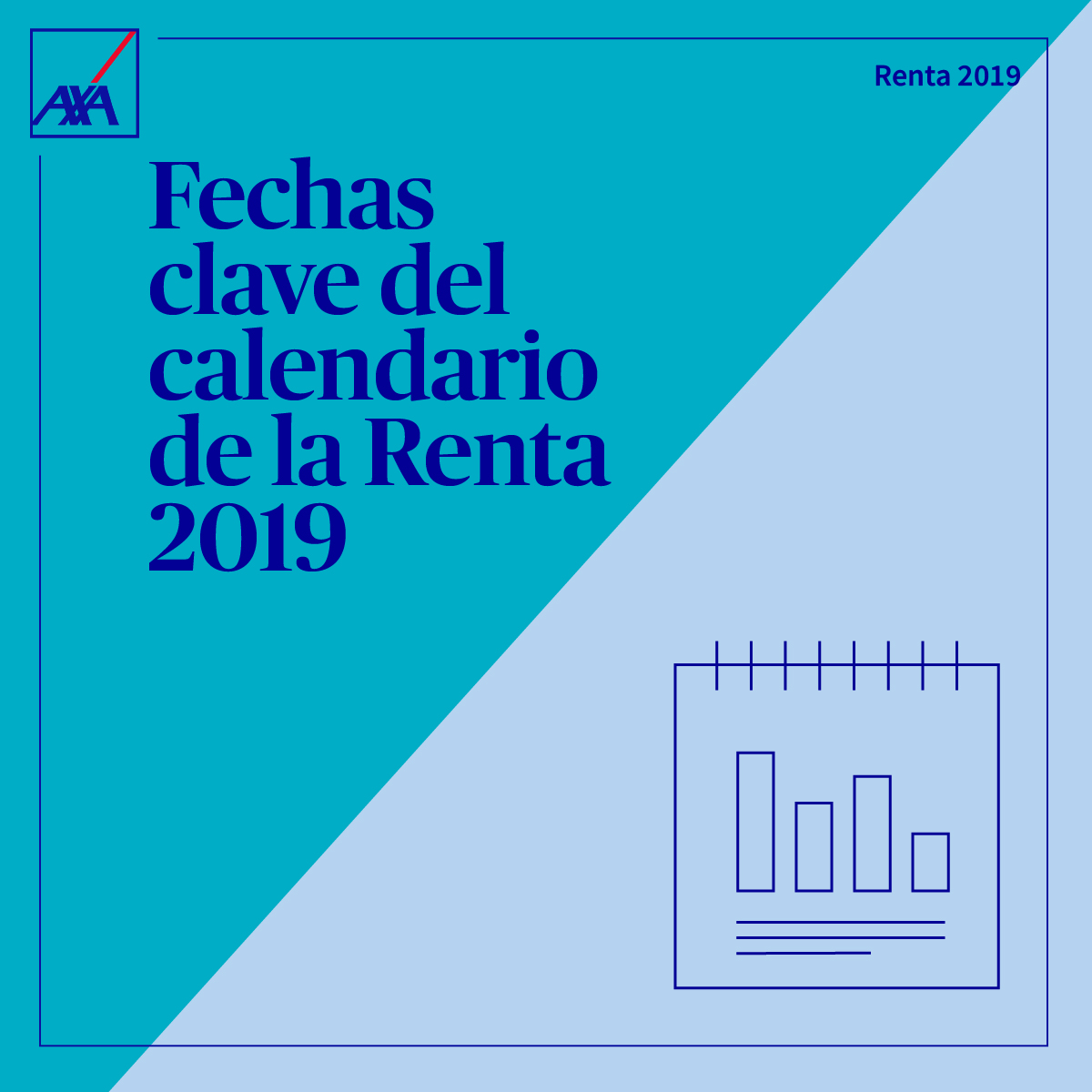 AXASegurosEs's tweet photo. 📣 ¡Arranca oficialmente la campaña de la #Renta2019! Tómate un momento para organizar las fechas importantes 📅 👇 https://t.co/IdNjY9eqlC