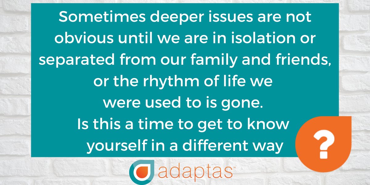adaptastraining's tweet photo. Is it a time to get to know yourself in a different way?
#Change #CopingWithCovid #CopingTogether #DeeperIssues #Seperation #Isolation #Adaptation #Adaptability #Embracechange #OurLearningBrain #AdaptasTraining https://t.co/hr2HiW9zCC