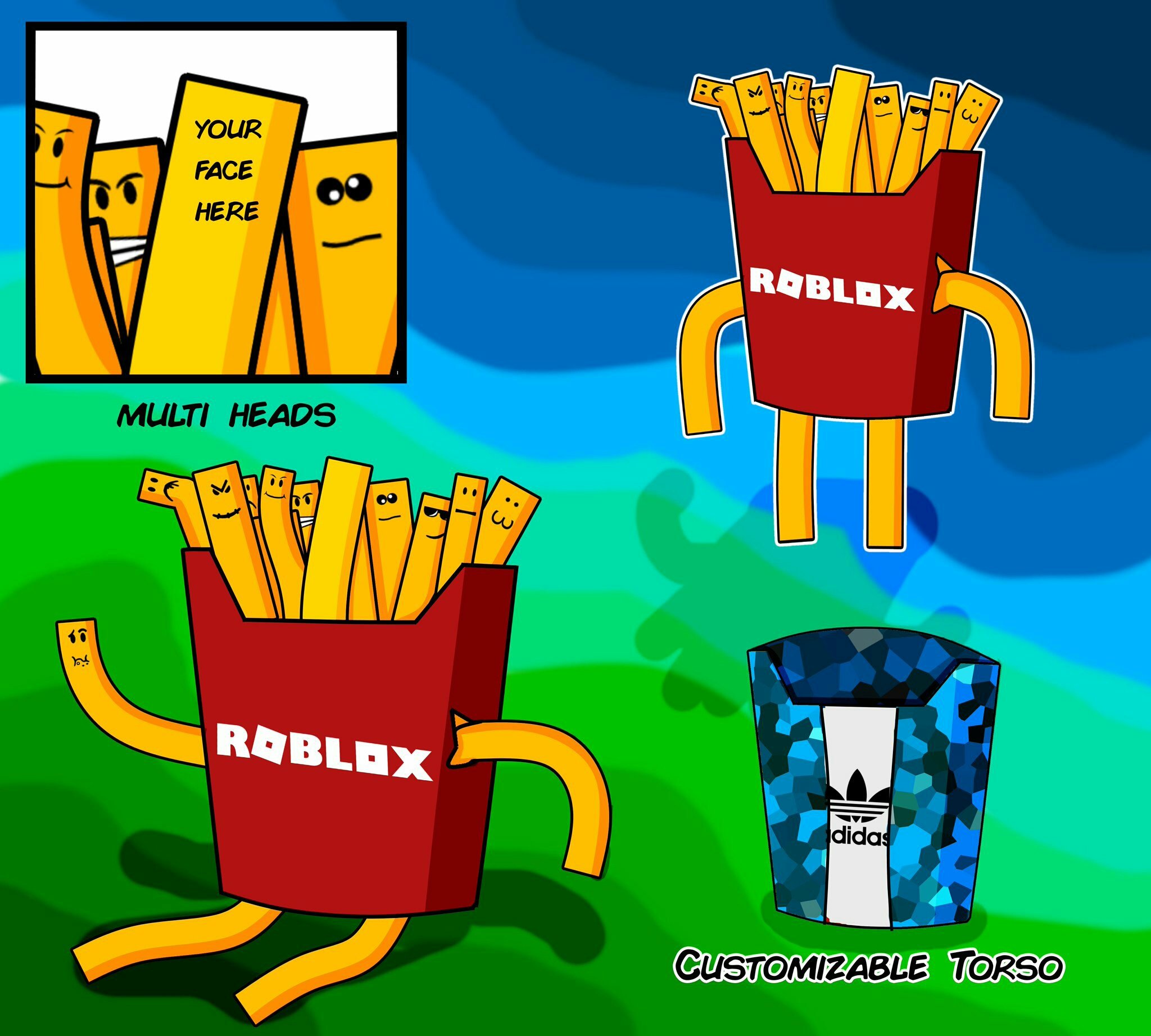 Roblox - Fresh and never salty 🍟 Gang O' Fries avatar bundle by Mxhmoud