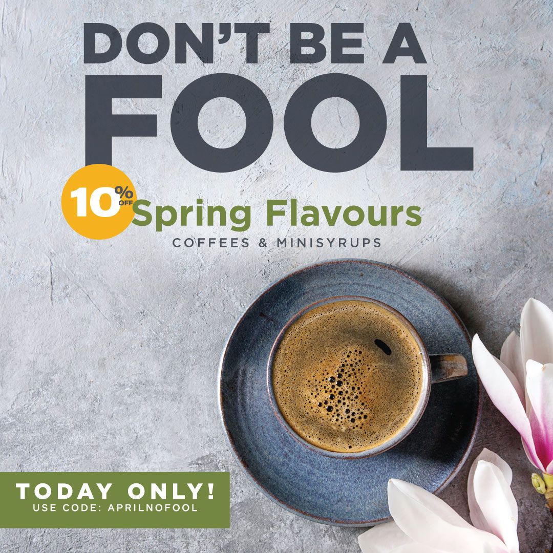 ZavidaCoffee's tweet photo. TODAY ONLY! Save 𝟏𝟎% 𝐨𝐟𝐟 Spring Flavours with Promo Code APRILNOFOOL.⠀⠀⠀
.⠀⠀⠀
---⠀⠀⠀⠀
#zavida #zavidacoffee #zavidacoffeeroasters #coffee #coffeeshop #coffeelover #coffeefanatics #coffeefacts #coffeetime #coffeehouse #coffeeshop #coffee_inst #coffee #coffeemaker https://t.co/pA1EngqakR