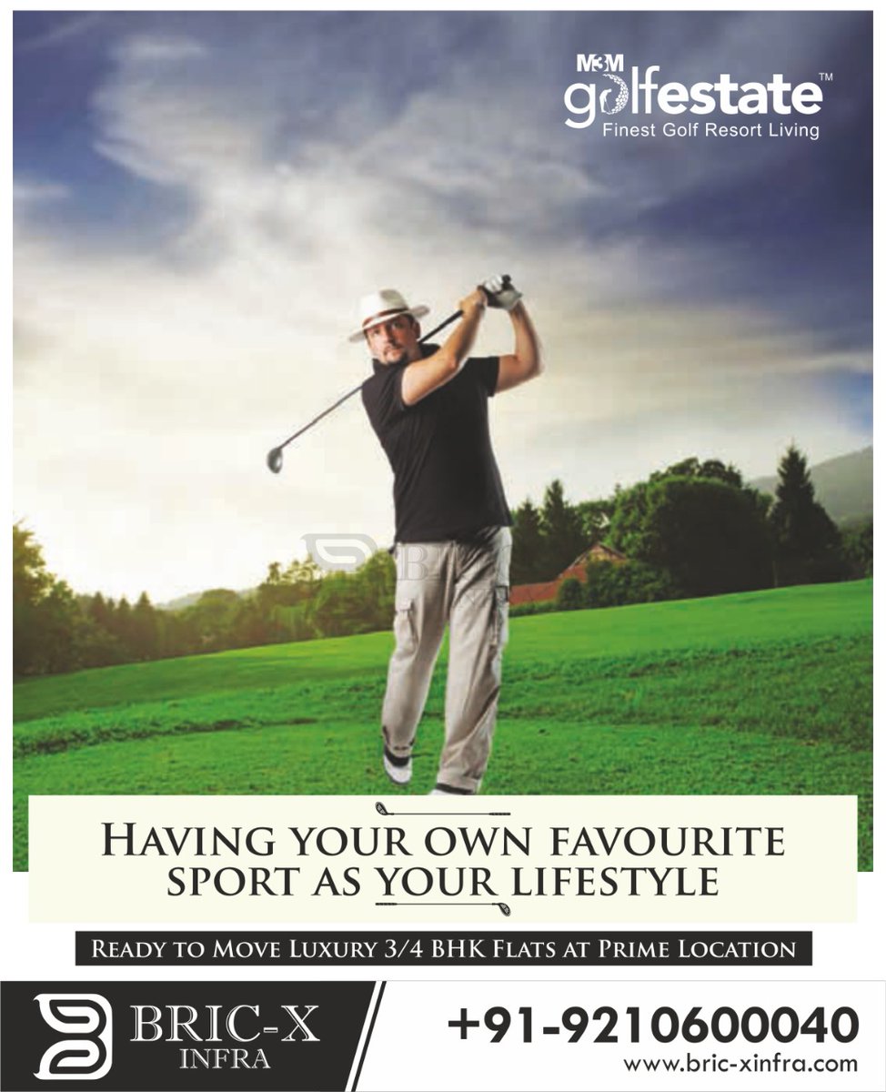 bricxinfra's tweet photo. Having your own favourite sport as your lifestyle.
Ready to move Luxury 3/4 BHK flats at prime Location.
#M3M_Golfestate #Luxury_Apartments #Lifestyle #Bricxinfra
#Real_Estate_Company #Sector_65 #Gurugram
Contact us : +91-9210600040
Visit us : https://t.co/vsDWcJKB9h https://t.co/ACoSctQMoe