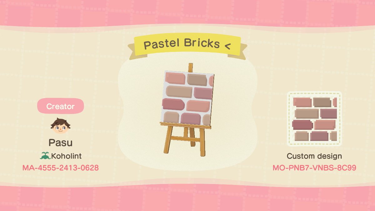 16. Thank you all for the positive response to the pastel bricks! People have been asking for left and right side pieces, so I made them, as well as some loose brick variations to create a beaten down path (in the next tweet)   https://twitter.com/Pasu2k/status/1243554915680739328?s=19