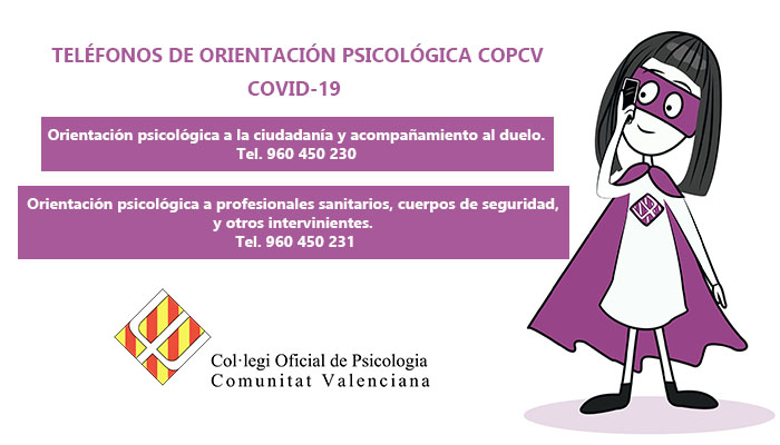 COPCV's tweet photo. + de 20 psicólog@s con experiencia en emergencias y situaciones de crisis atenderán llamadas de 9 a 21h durante los 7 días de la semana. @COPCV pone en marcha este operativo con la colaboración de @PsFvalencianes @psicoemergen_cv
 https://t.co/c0N6w6TEPR  https://t.co/3F4PyE4R6Z
