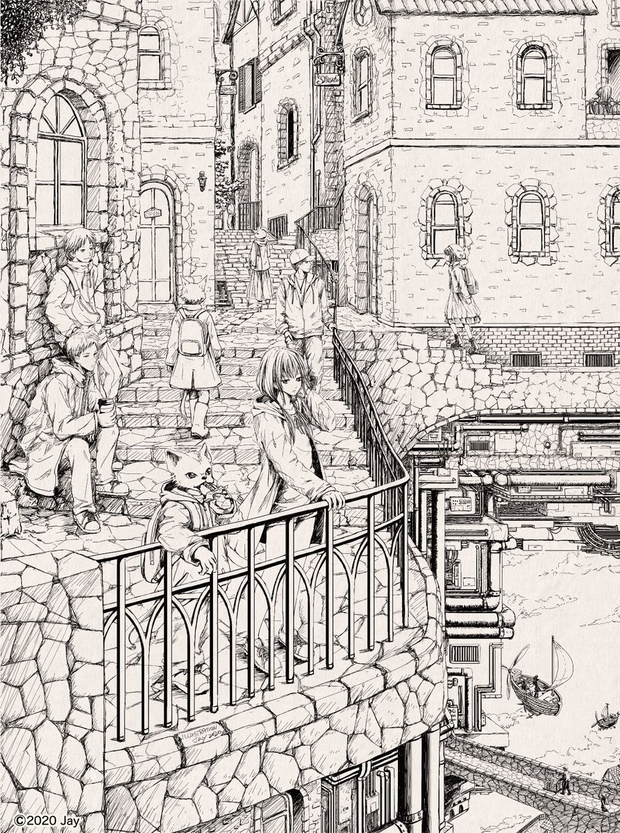 Jay Sur Twitter 石造りの街 絵を描く時間がとれず完成が遅くなってしまいました 忙しい時こそタイムスケジュールとかちゃんとしないと 自己管理って大事ですね 頭では分かっているんですけどねぇ イラスト イラスト王国 イラスト基地 絵師の集い 芸術同盟