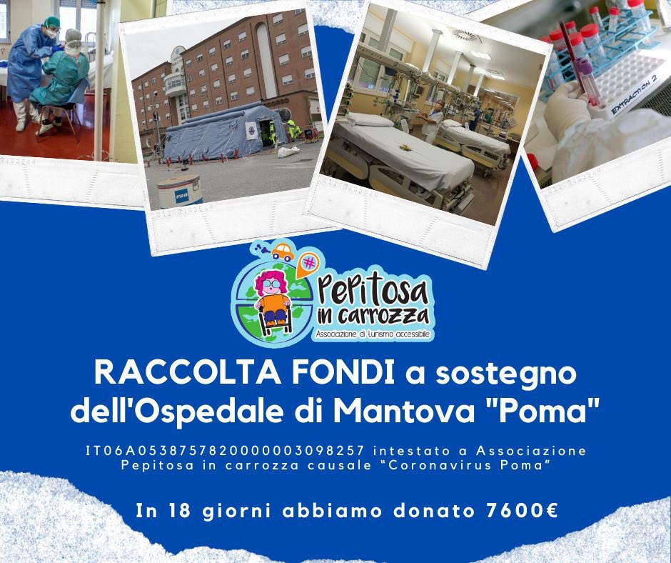 pepitosaincarr1's tweet photo. Abbiamo raccolto e bonificato altri 1720€ in favore dell’ospedale di Mantova “C. Poma”, che sommati agli altri fanno 7600€ in meno di 18 giorni.
Se potete, continuate ad aiutarci o #RT .
#COVIDー19 https://t.co/eGOwsjYH7j