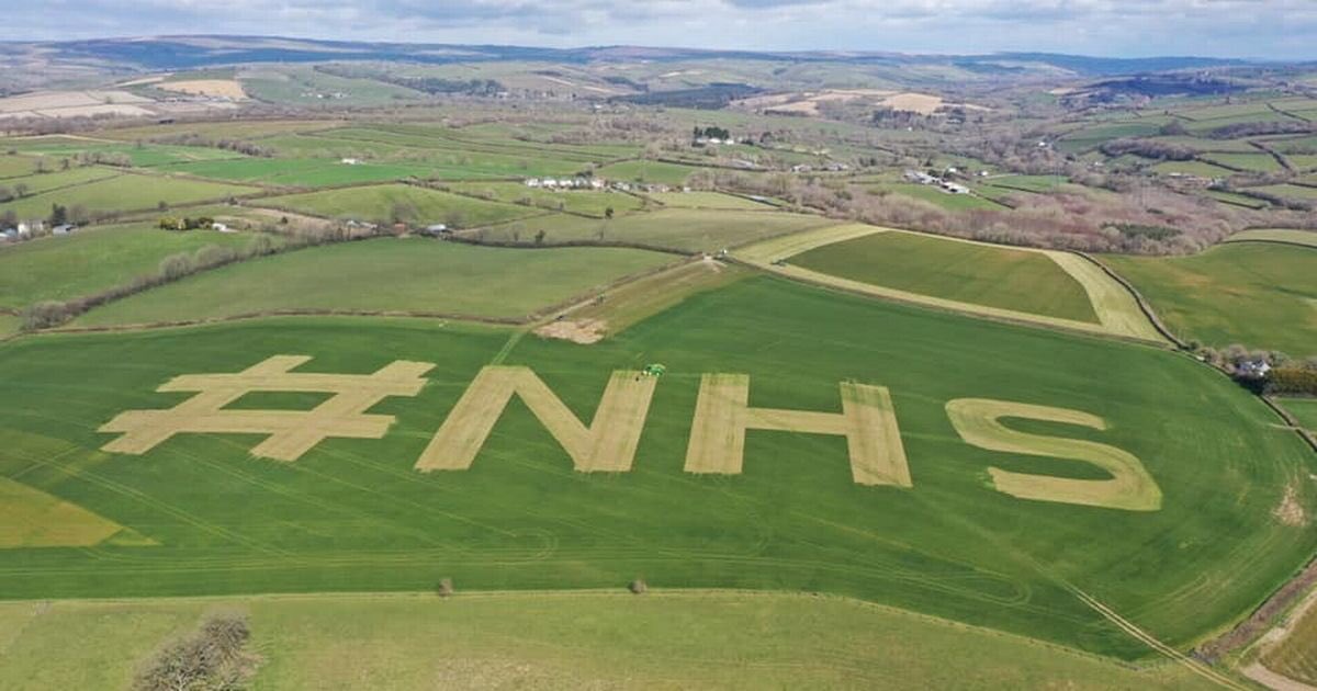 critical_suppuk's tweet photo. What a lovely tribute from the farmers in Devon! #NHS #COVIDー19 https://t.co/oGrQghcQhT