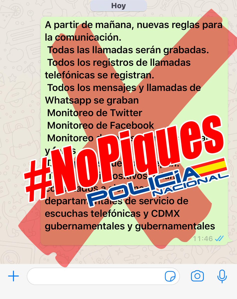 policia's tweet photo. La ☢ intoxicación informativa también la combatimos entre todos💪

Corta ✂ la ⛓cadena y no☝ compartas mensajes que no provengan directamente de FUENTES OFICIALES.

#NoPiques 
#EsteVirusLoParamosUnidos https://t.co/ct5zYLN023