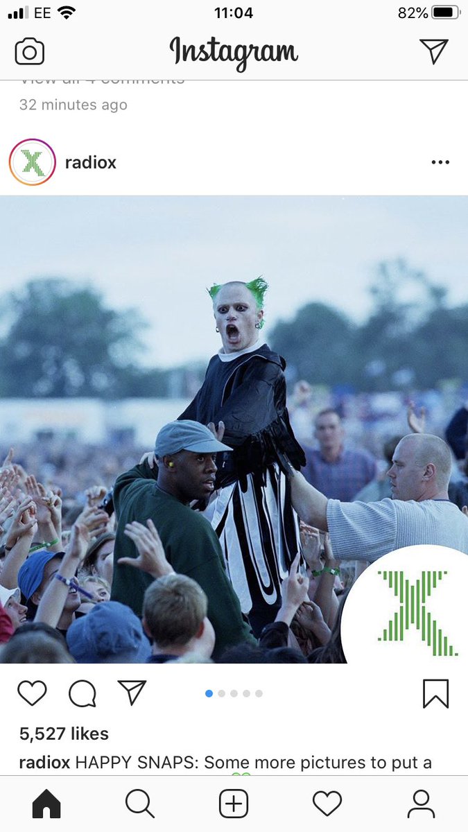 Thanks <a href="/RadioX/">Radio X</a> for putting this picture of me &amp; <a href="/BiburyBudd/">Dave</a> meeting Keith Flint at Knebworth on Instagram.