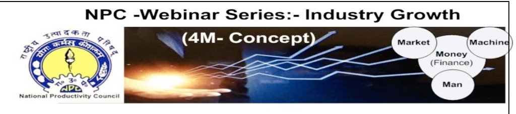 NPC_INDIA_GOV's tweet photo. Join the #Webinar on #InnovativeModel of #NPCCoEI4.0(4M) which focuses on Modern Marketing tools, Industry 4.0 Tools , Skill upgradation of Staff, and tools of Fintech / Financial Management for Industrial Growth on 6.4.20 at 3PM https://t.co/uGDnlSlLoA
@minmsme @MinOfPower https://t.co/UQu8vSLu4j
