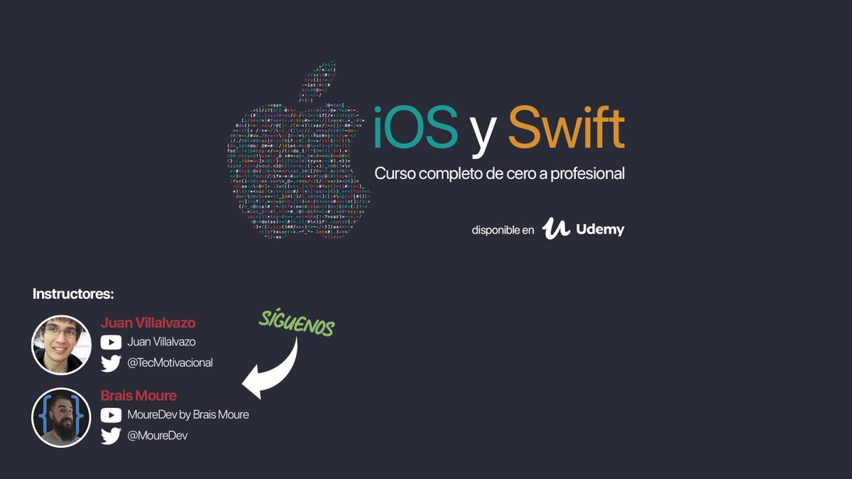 MoureDev's tweet photo. Queremos intentar que esta situación sea algo más llevadera:

🔴Hemos creado un cupón con un 95% de descuento para nuestro curso completo de Swift y iOS (+24h)

🎁REGALO: curso de Android y Kotlin (+45h)

🔥CUPÓN: https://t.co/vWfApPzZwc

Nos ayudas con un RT?

#hilo con + info👇🏼 https://t.co/9ATvvZFkgq