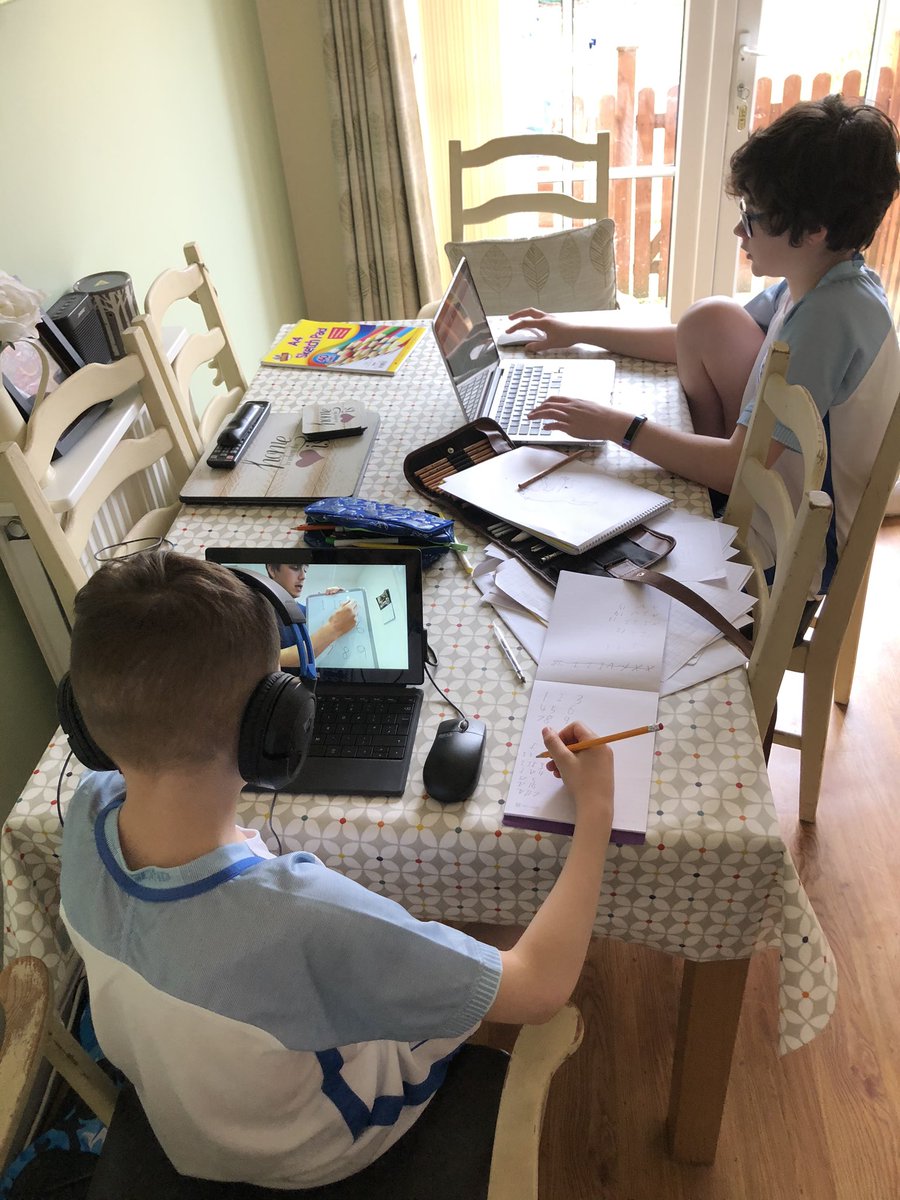 SummerSparkle10's tweet image. Now Alfie is learning about Roman numerals whilst Summer is editing her Werewolf poem and drawing her werewolf! @CWPSSwindon @MrShammas1 #cantwayte #homeschooling #schoolsetup