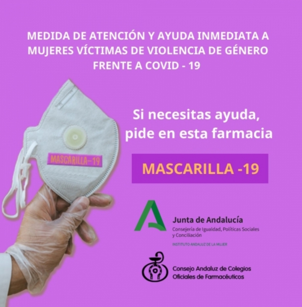 ❗️RECUERDA: Medida de atención y ayuda inmediata a mujeres víctimas de violencia de género. Si necesitas ayuda, pide en la farmacia Mascarilla-19 #estepona #Covid_19