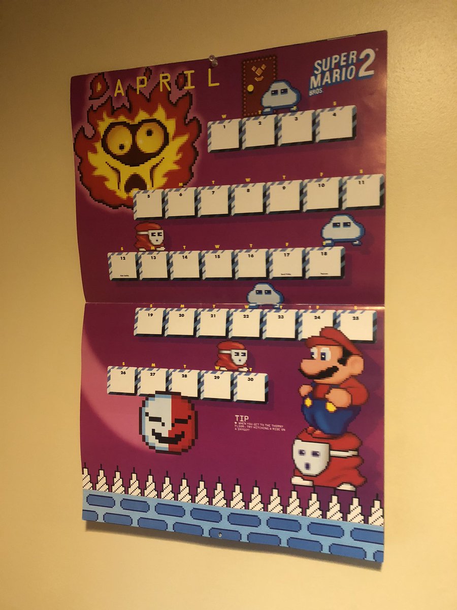 StoneAgeGamer's tweet image. It’s finally April! Let’s play Super Mario Bros. 2. #nintendo #outdatedcalendar #reteogaming