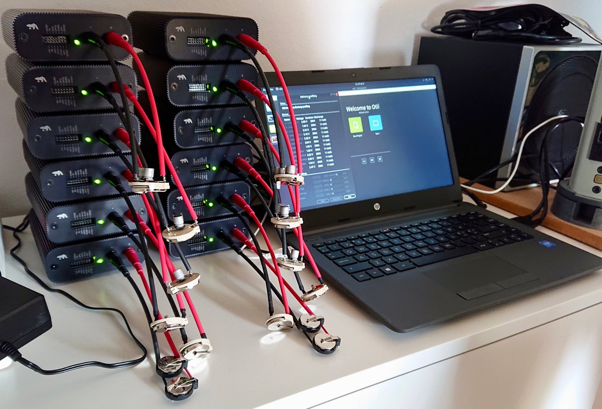 QoitechWorld's tweet photo. #WFH continues. Profiling of #batteries continues!
Now, off to build protection for this #Otii set-up from the family cat eyeballing the cables 🤔🐱
#otiimized #InternetOfThings #KeepLearning https://t.co/PeXnfiChM2