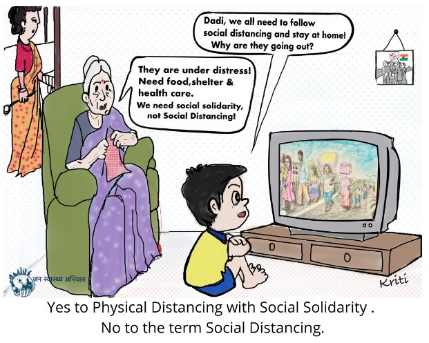 jsa_india's tweet photo. Terms to use:
Yes for  Physical Distancing and Solidarity.
No for Social Distancing.

Sketch by @kriti_89 https://t.co/m7StLKSbm4