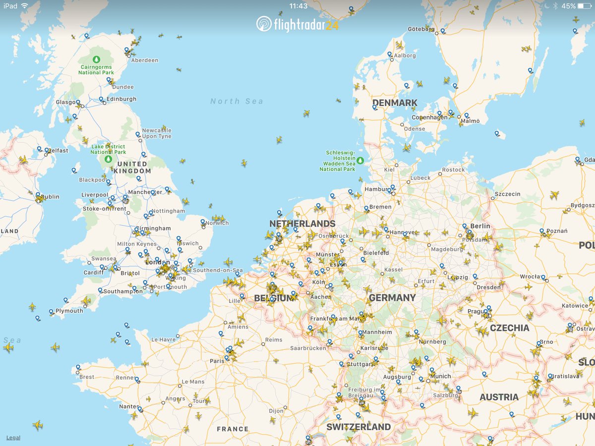 #covid19 #airtravel <a href="/COVID19Tracking/">The COVID Tracking Project</a> I know that air travel has fallen but this is still a lot of flights in the air!