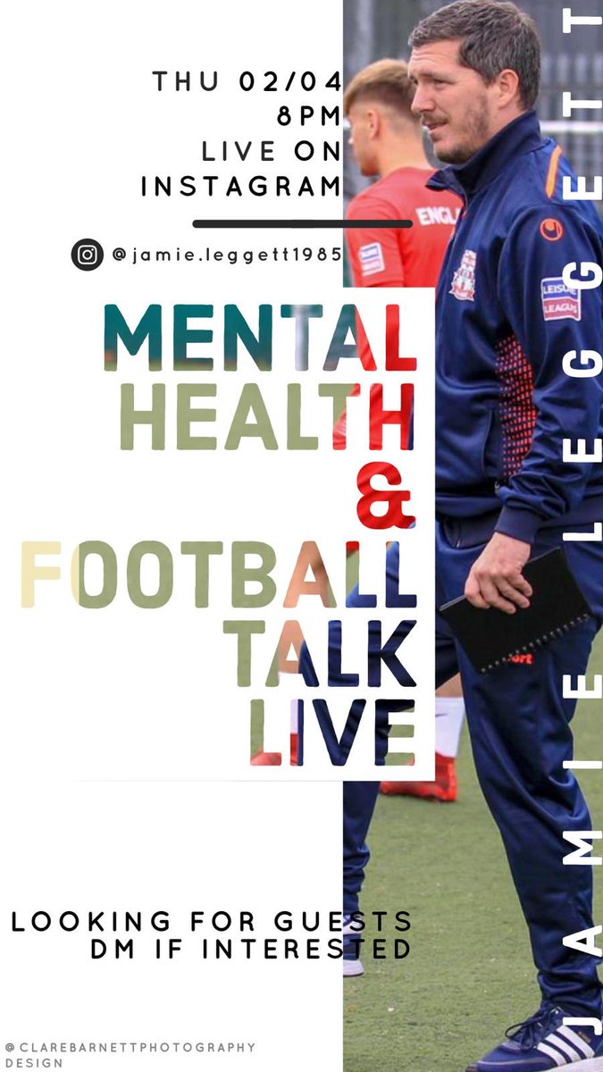 Been wanting to do this for a while, so I feel now is the right time! please support by adding me on Instagram and join in the talk tomorrow night 8PM. Please RT everyone and if want be guest Press request! #MentalHealth #Football #SupportIsWelcome 👍👏⚽️❤️
