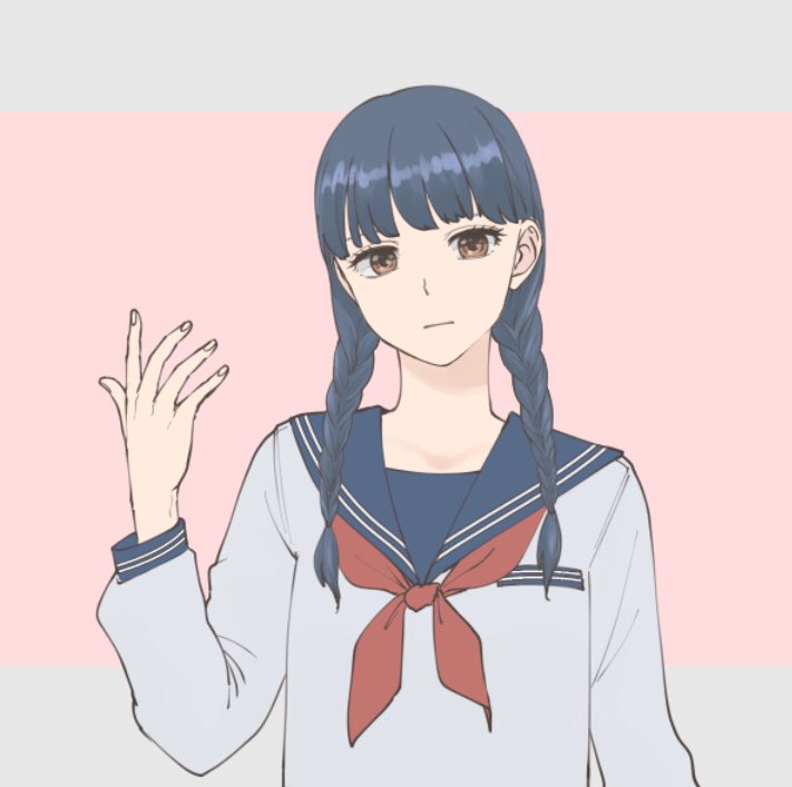 Picrewの ゆち式女子メーカー改二 でつくったよ T Co 瑚潟のイラスト