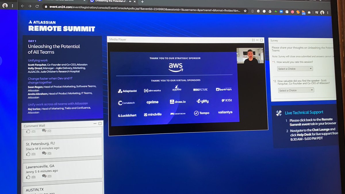 #AtlassianSummit remote is happening. Tune In! atlassian.swoogo.com/summit20_live_…