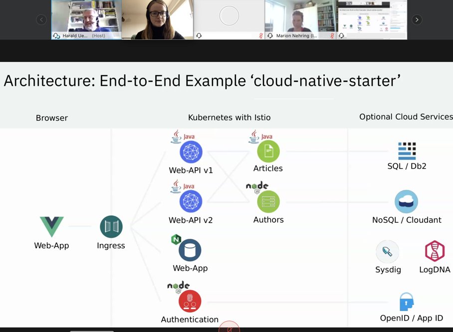 Jessieevaline's tweet photo. Here's a snapshot from our virtual session today! 📸
From developers for developers #CloudNativeStarter #IBM https://t.co/JrtkW7tnln