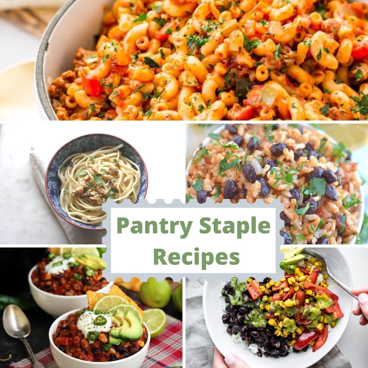 Enjoy over 60 better recipes made with common canned items in your pantry, beans, tuna, etc. #recipes #pantrystaplerecipes everydayeileen.com/quick-and-easy…