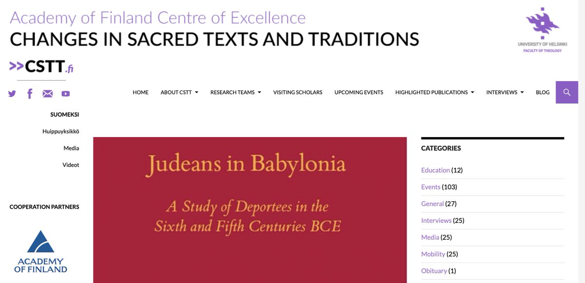 University of Helsinki's ‘Changes in Sacred Texts and Traditions’ celebrates a new book publishing al-Yahudu tablets -- ignoring that they were likely looted & smuggled out of wartime Iraq (in violation of national antiquities laws & a UNSC resolution) https://blogs.helsinki.fi/sacredtexts/2020/02/01/did-they-weep-a-new-book-on-judeans-in-babylonia/