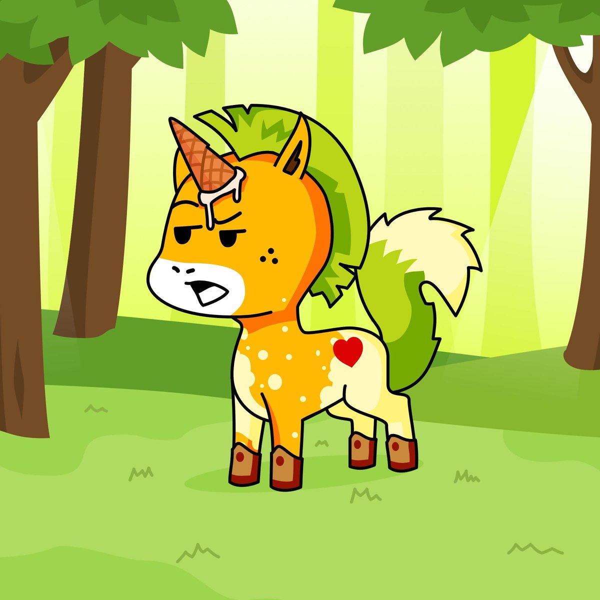 cornify's tweet image. Where’d my ice cream go?!? 🦄 🌈😀✨ #cornify #unicorns #younicorns #rainbow #icecream #aprilfools cornify.com/younicorn/19724