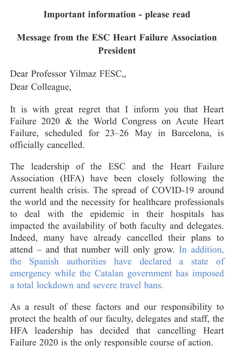 cardioceptor's tweet photo. HFA 2020 cancelled... https://t.co/UVFDW5H4SN