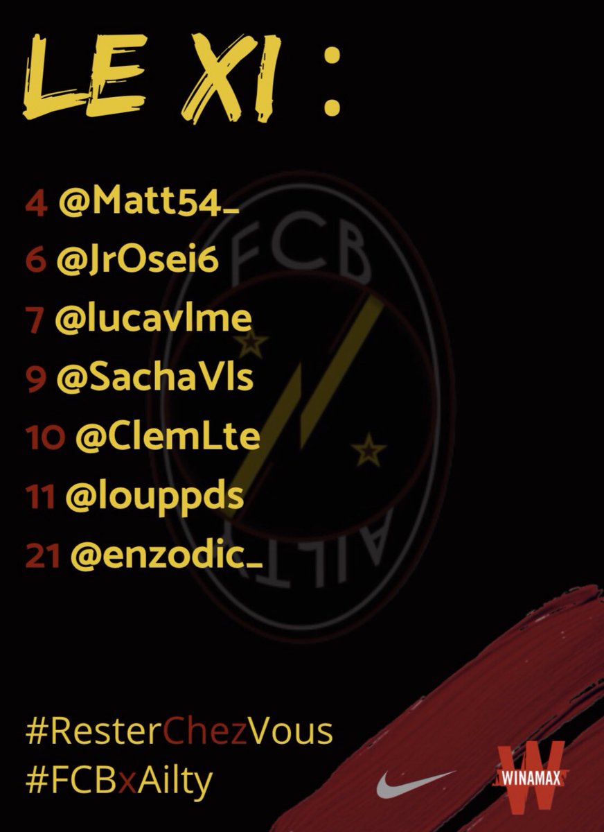 FCBxAilty's tweet photo. ⚡️ A 18h 1/4 de Ligue des Champions Club Pro !! 

🏟️🆚 @pepiites 

📍  Nike Arena 
⌚️  21h30
⚽️  Équipe 1

⚫️🟡 #FCBxAilty https://t.co/i29jpdRze8