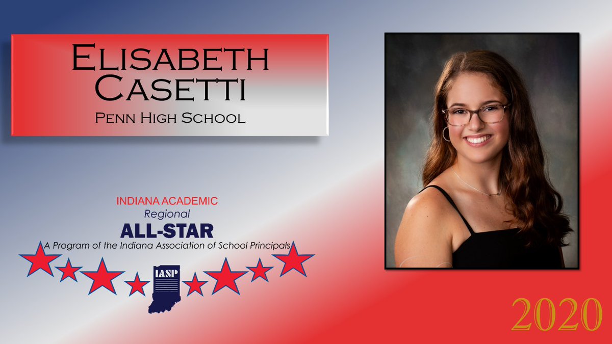 PennPride365's tweet photo. Penn Senior Elisabeth Casetti has been named an Indiana Academic Regional All-Star by the Indiana Association of School Principals. Click the link for details: https://t.co/JG16HFdvkf

#PHMExcellence @INPrincipals https://t.co/l3bFRB8YOx