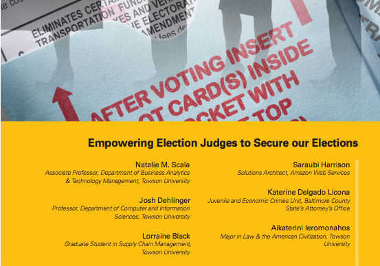 TUSupplyChain's tweet photo. Supply Chain Program Director, Dr. Natalie Scala and SCM Graduate Student Lorraine Black are featured in the Spring 2020 edition of The Baltimore Business Review!
Read the article here: https://t.co/hGLaK3cXSY
#tusupplychain #electionssecurity #2020 #baltimorebusinessreview https://t.co/zELKtkiDv9