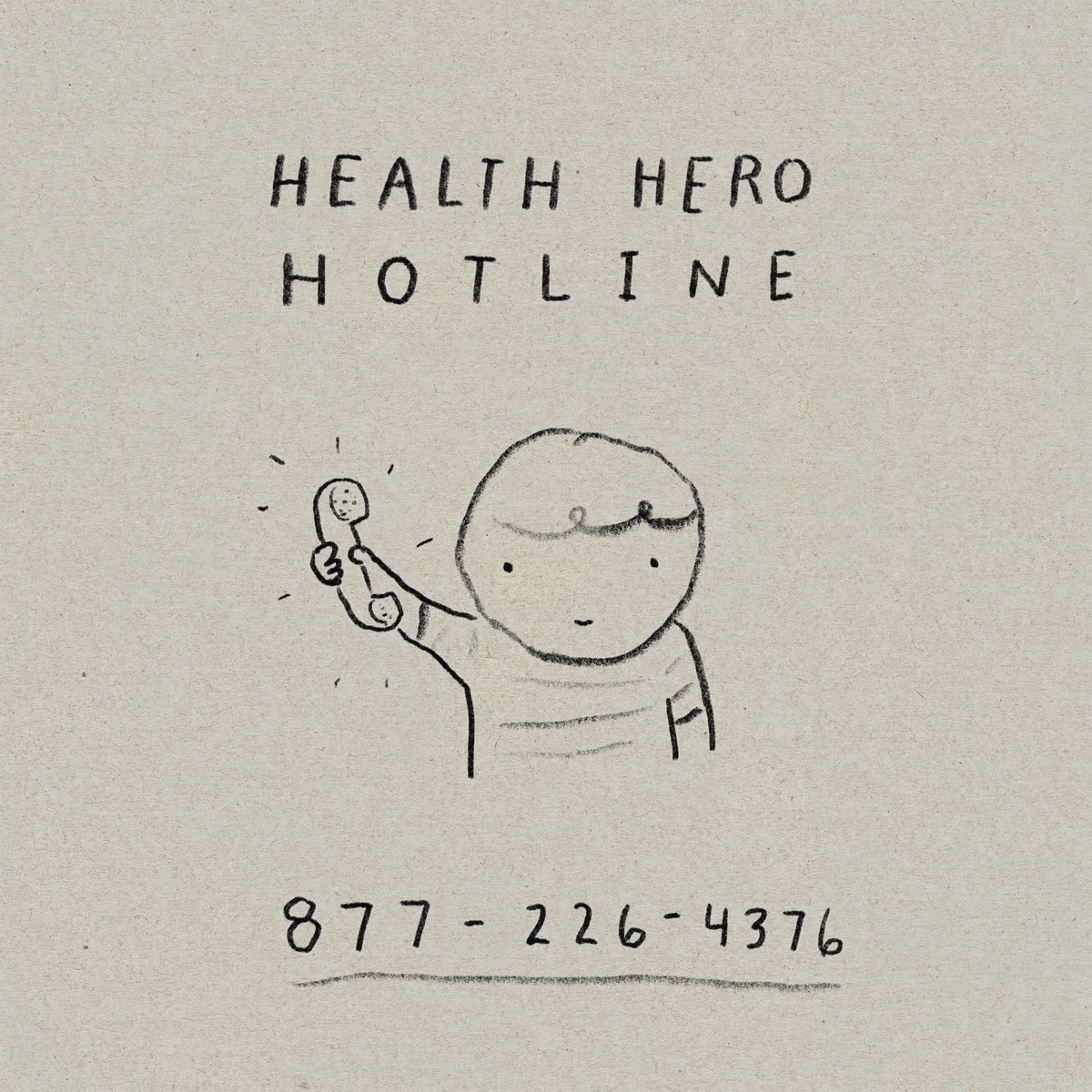 Here is something we can all do. Kids. Grownups. Families. Anybody.Call and leave a message of gratitude, hope, love and support for health heroes at the forefront of the COVID-19 pandemic. Call 877-226-4376