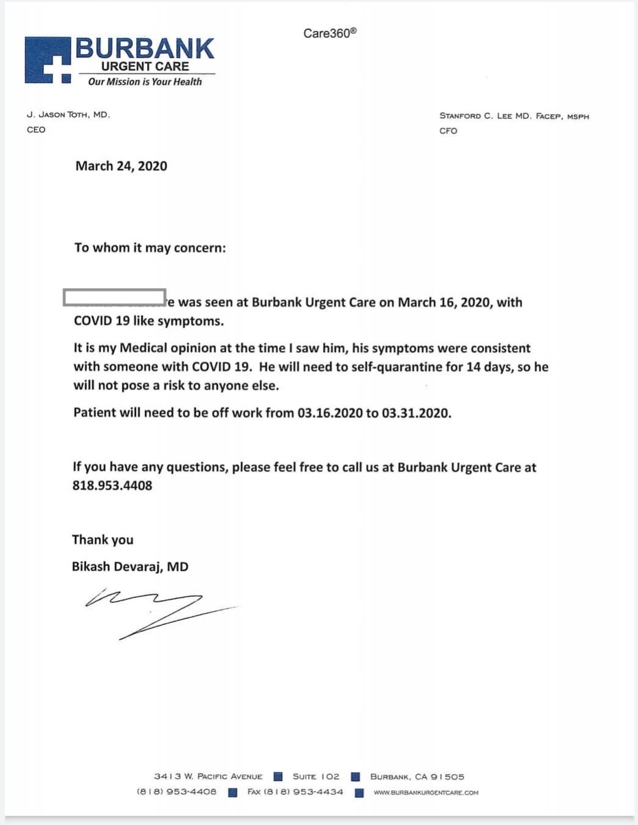 H. obtains a second doctor's note on March 24 from the same provider, based on the same initial visit, and submits it to  @Uber. He calls all the time, and has submitted his docs repeatedly to the link they keep sending him to submit.