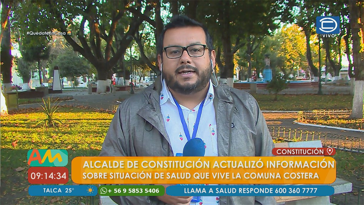 ENFOQUEAM's tweet photo. Con el tradicional saludo de las mañanas junto a @Jessicalaimo y los #Despachos #EnVivo con #Informaciones actualizadas del #COVID19 en #Constitución junto con @adiazvaldes comenzó el #Matinal @ENFOQUEAM este día miércoles 1 de #Abril a través de las pantallas de @TVCONTIVISION https://t.co/EK06jW18VP