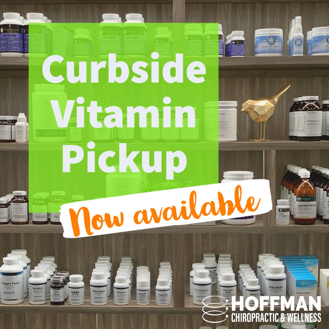 Call 403.346.2297 or email drnorm@hoffmanwellness.com to order vitamins. We'll arrange a time that is convenient for you to pick them up.  Then just give us call when you have arrived and we'll put it outside for you. It's just that easy.