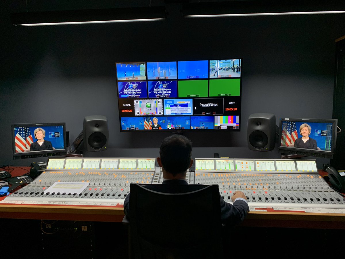 Great conversations today with international press ahead of tomorrow's <a href="/NATO/">NATO</a> #ForMin. Thank you <a href="/USAandEurope/">Brussels Media Hub</a>, <a href="/televizijatelma/">Телевизија Телма</a>, <a href="/DavidWestin/">David Westin</a> of <a href="/BloombergTV/">Bloomberg TV</a> &amp; TVN Poland for engaging on these important security issues facing North America &amp; Europe.