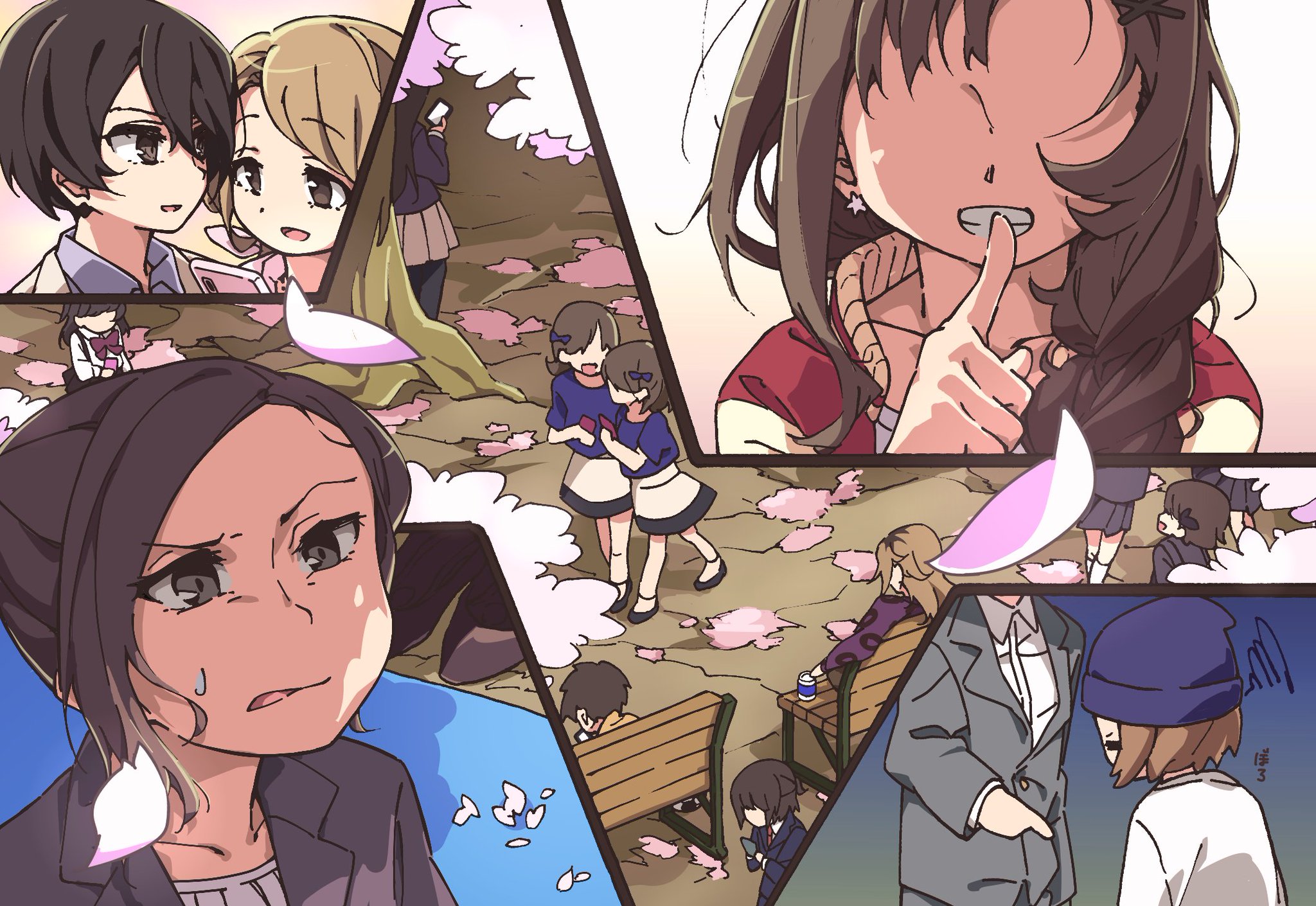 ぼろ ぬのくらさん Mhiknnkr 主催のまほいくカレンダーに４月で参加させていただきました 魔法少女のいないお花見好きです 素敵な企画に参加させていただきありがとうございました 12人合同まほいくカレンダー