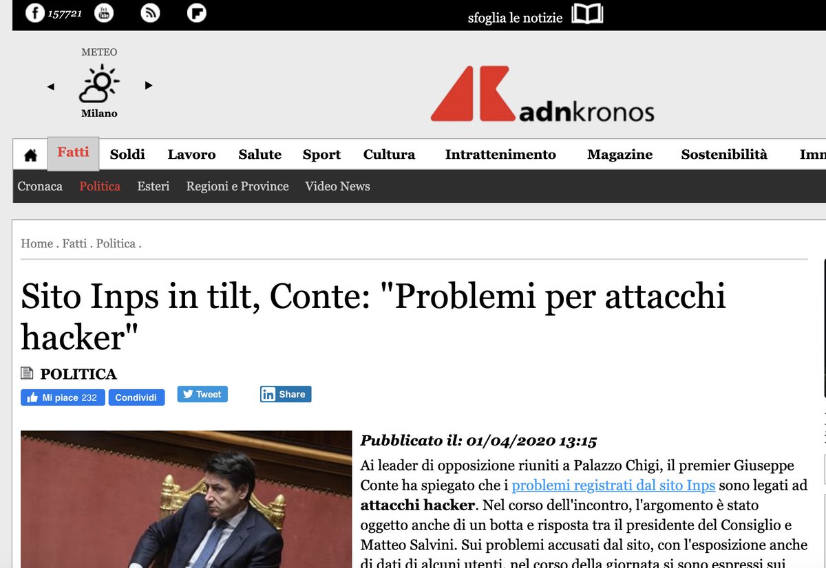 Leggerete un sacco di fake news e dichiarazioni a caso riguardo alla questione INPS, quindi vi faccio un riassunto:

- 100 richieste al secondo NON sono "tantissime"
- il disservizio NON era "inevitabile"
- non c'è stato nessun "attacco hacker"