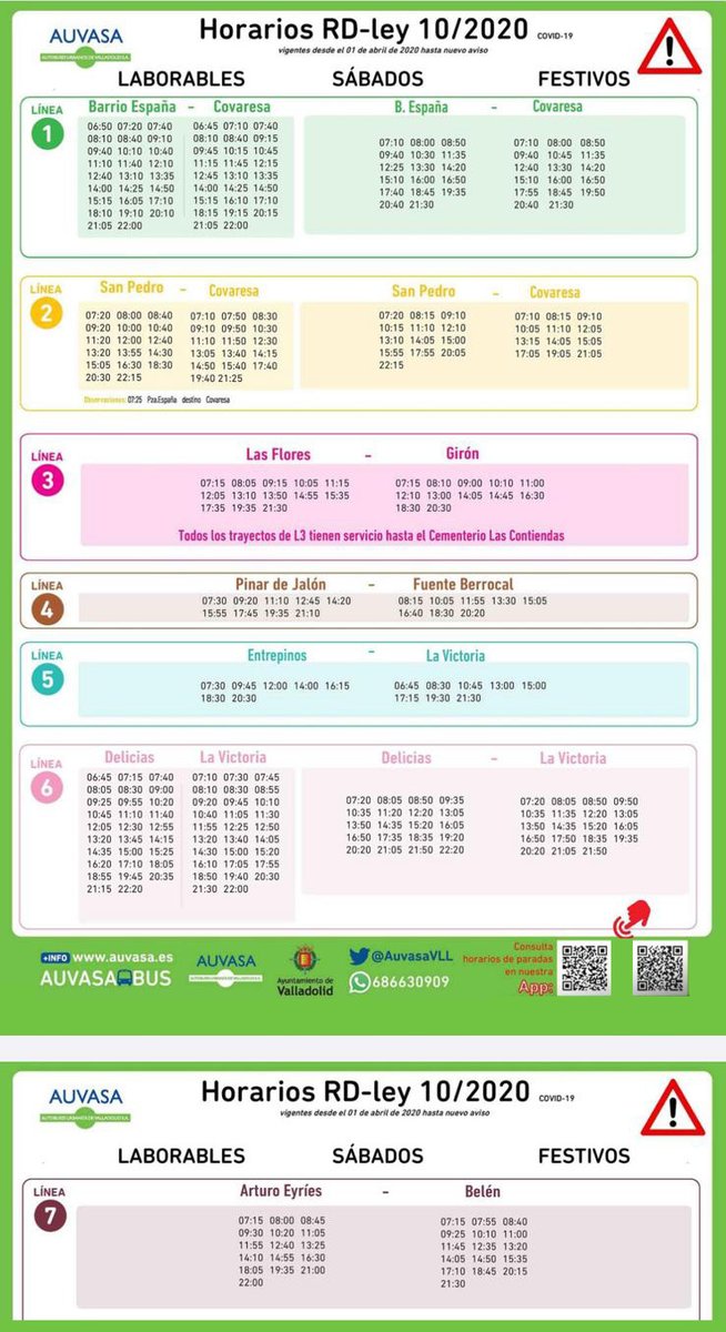AytoSimancas's tweet photo. 👉 Compartimos las nuevas frecuencias horarias de @AuvasaVLL, adaptadas a la nueva situación de movilidad esencial 🚌

#YoMeQuedoEnCasa https://t.co/rzlI2QzCdG