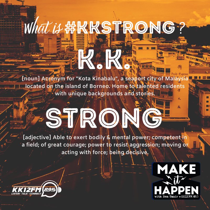kk12fm's tweet photo. WE ARE #KKSTRONG, a 5-episode radio broadcast featuring the stories of 35 Sabahans from various backgrounds as they endure the MCO in our nation. To tune in Tuesday 11AM via 89.5 for the 1st episode! https://t.co/aLoyoD6o8n