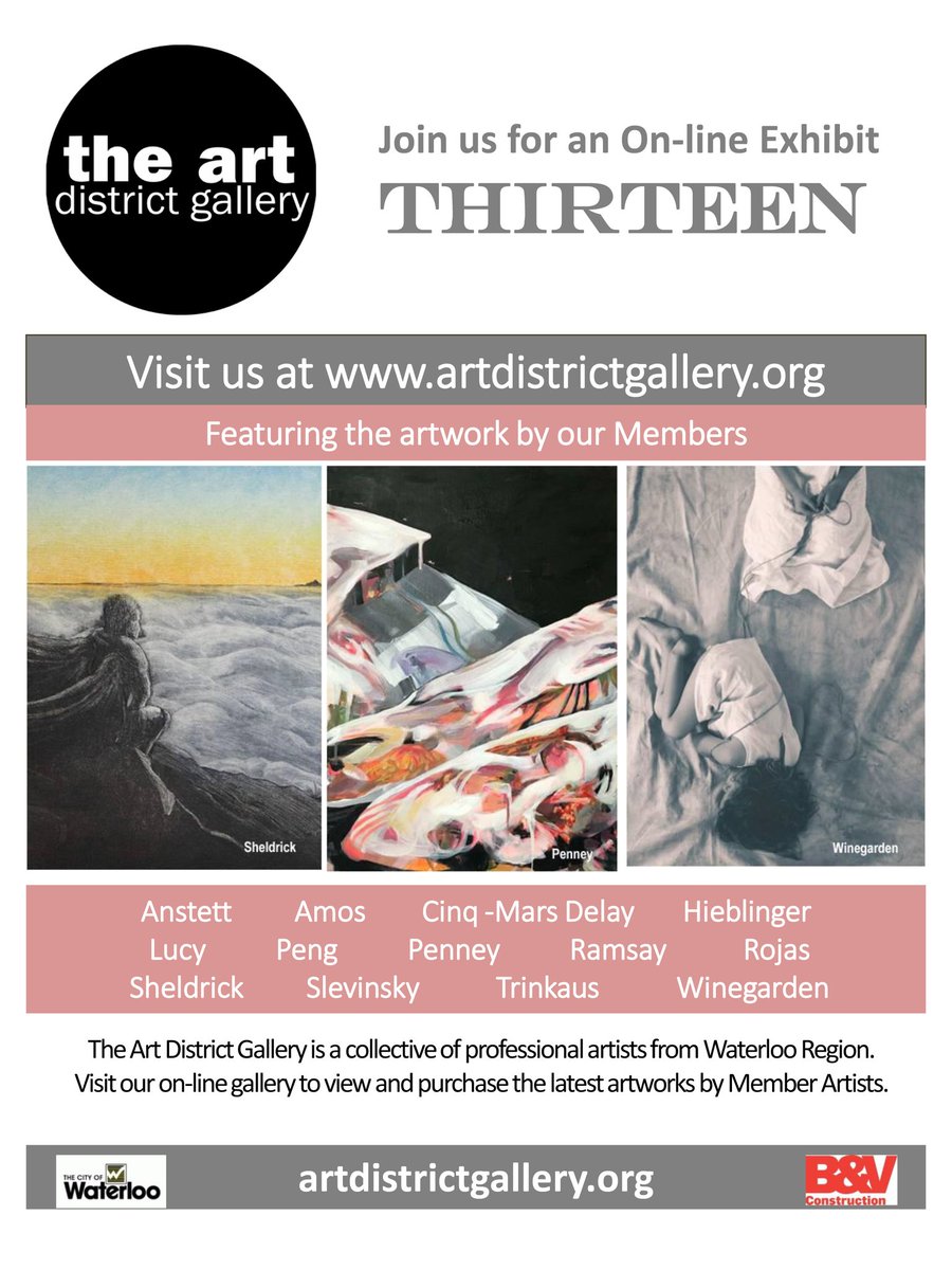 Be one of the first to see our new on-line exhibit. NOW launched! artdistrictgallery.org
<a href="/ArtDGallery/">Art District Gallery</a> <a href="/CreateWaterloo/">Create Waterloo</a> <a href="/ArtSPayWR/">Art$Pay</a> <a href="/RegionWaterloo/">Region of Waterloo</a> <a href="/UpTownGalleryWR/">Uptown Gallery WR</a> #canadianartists #wrawesome #stayconnected #notanaprilfools