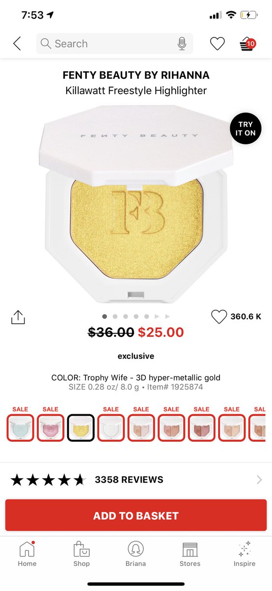 Fenty highlighters are $25 at Sephora!