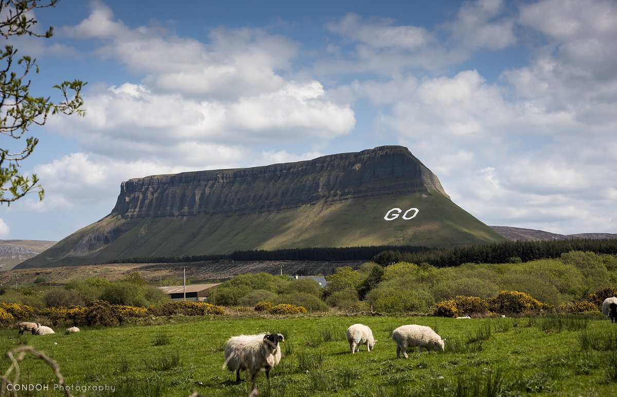 A giant 'GO' has been placed on the north side of Benbulben Mountain in Sligo overnight to encourage people to go home and help #flattenthecurve.

Stay home and stay well all. 👏👍 

#sligo #StayAtHome #StayHomeSaveLives #gohome  #benbulben