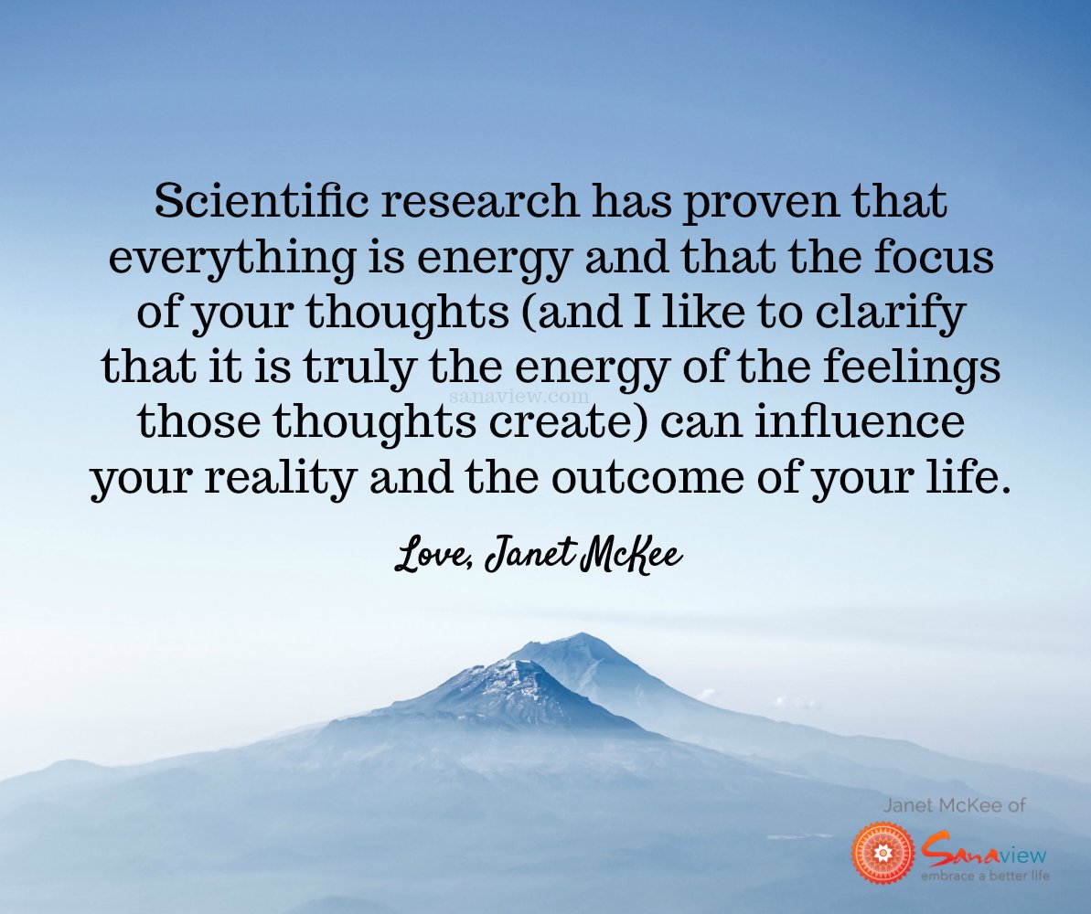 sanaview's tweet photo. Scientific research has proven that everything is energy and that the focus of your thoughts (and I like to clarify that it is truly the energy of the feelings those thoughts create) can influence your reality and the outcome of your life.

❤️ https://t.co/9Qjz6udiuS