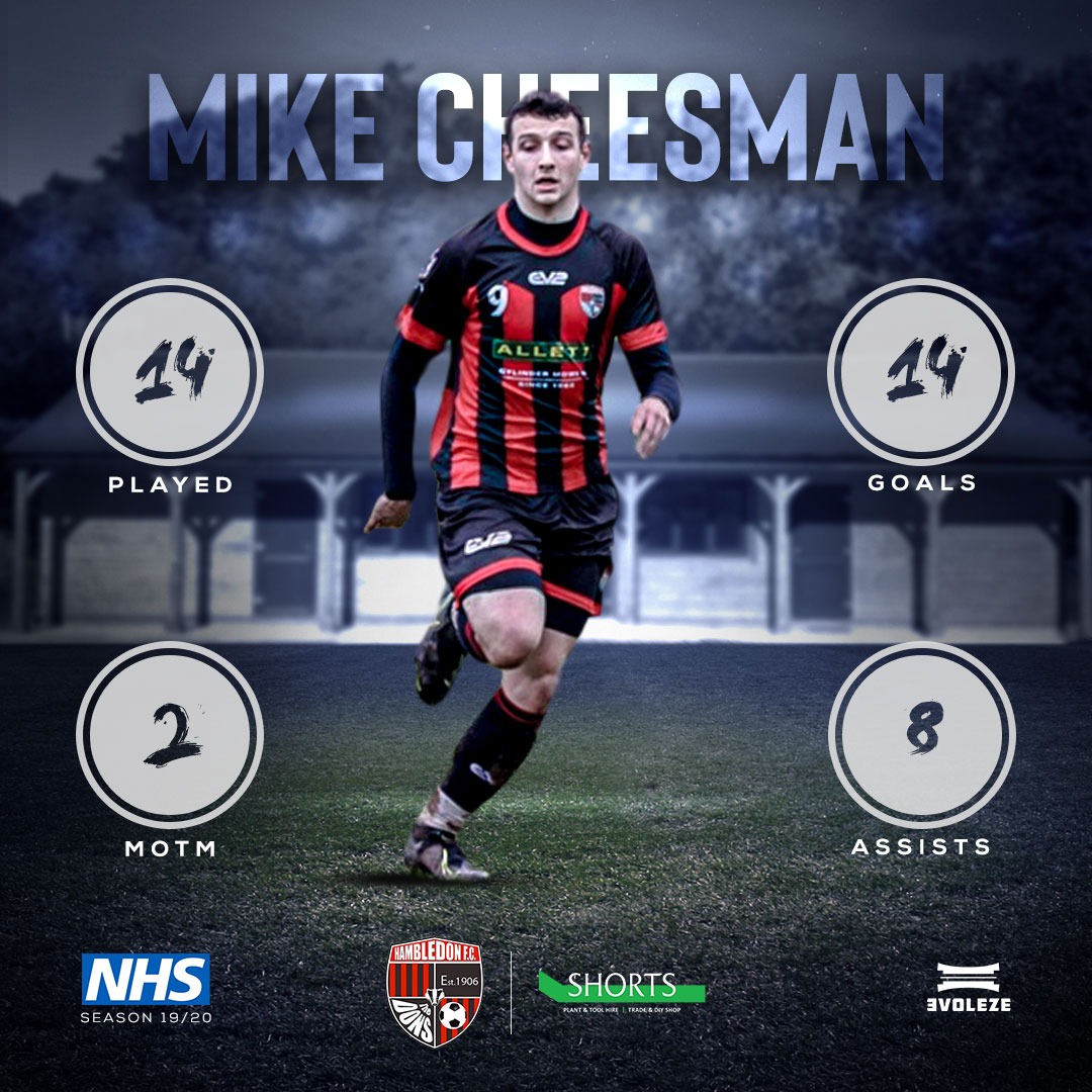 Season is void but our stats still stand. Congrats to <a href="/mike_cheesman/">Mike</a> for winning Hambledon Res TGS for second year running 👏 Thanks to <a href="/evoleze/">Kev • Sports Social Media Marketing</a> for flexibility with graphics with no football games. 

#TGS #goldenboot #don #NHSThankYou  #StayAtHome #StayHomeSaveLives