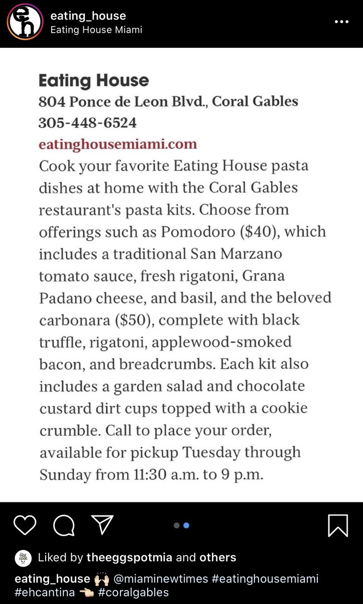 MauricioJBarba's tweet image. It’s Wednesday! Climbing over the week’s hump / hoping to inspire continued community spirit. Support local small business as you head into another quarantined weekend - sharing my fave local restaurants offering takeout &amp;amp; delivery 🛍⁣
⁣⁣
#supportlocalmiami #covidkindness