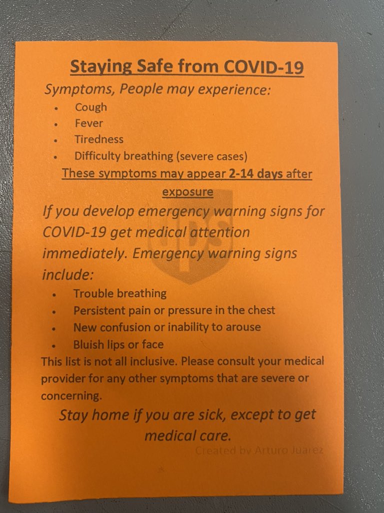 cerritospreload's tweet photo. Safety Activity: How to protect yourself from COVID-10 #StaySafe #PreloadSafety #DoTheFive #Sanitize #WashYourHands @jrindafernshaw @NikkiBemis @JonJbierly @UPS @MaryMar16651246 https://t.co/d04ZEUKqJf