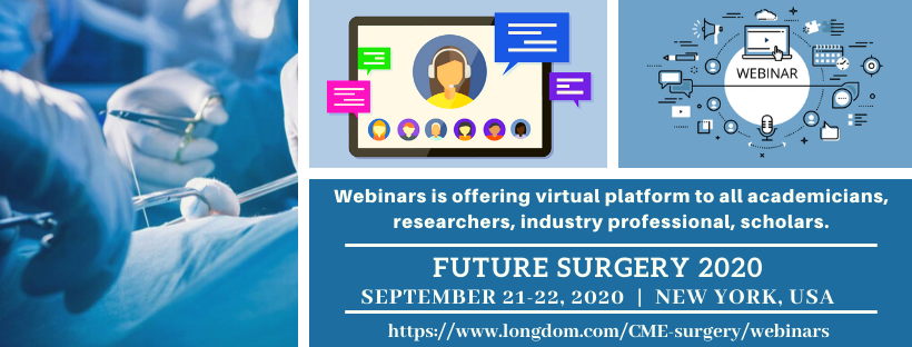 Webinars will be scheduled on wide range of topics and it will be helpful for scientific fraternity to be connected while staying at their preferred place. Join the webinars organized by us and let the world know about your research and innovation.#surgery #webinar #futuresurgery